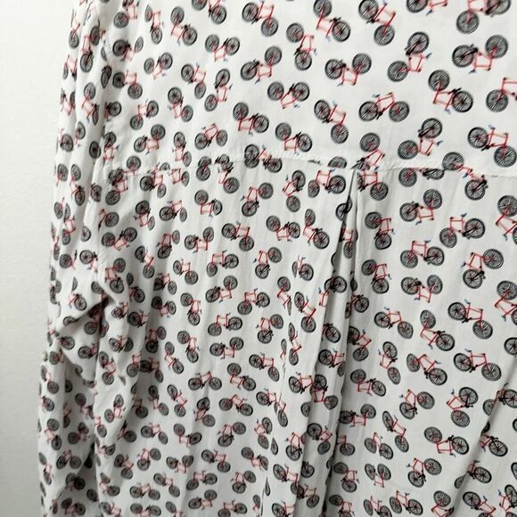 JANE & DELANCEY x ANTHROPOLOGIE | Lightweight Bicycle Button Blouse | Large - Picture 7 of 9